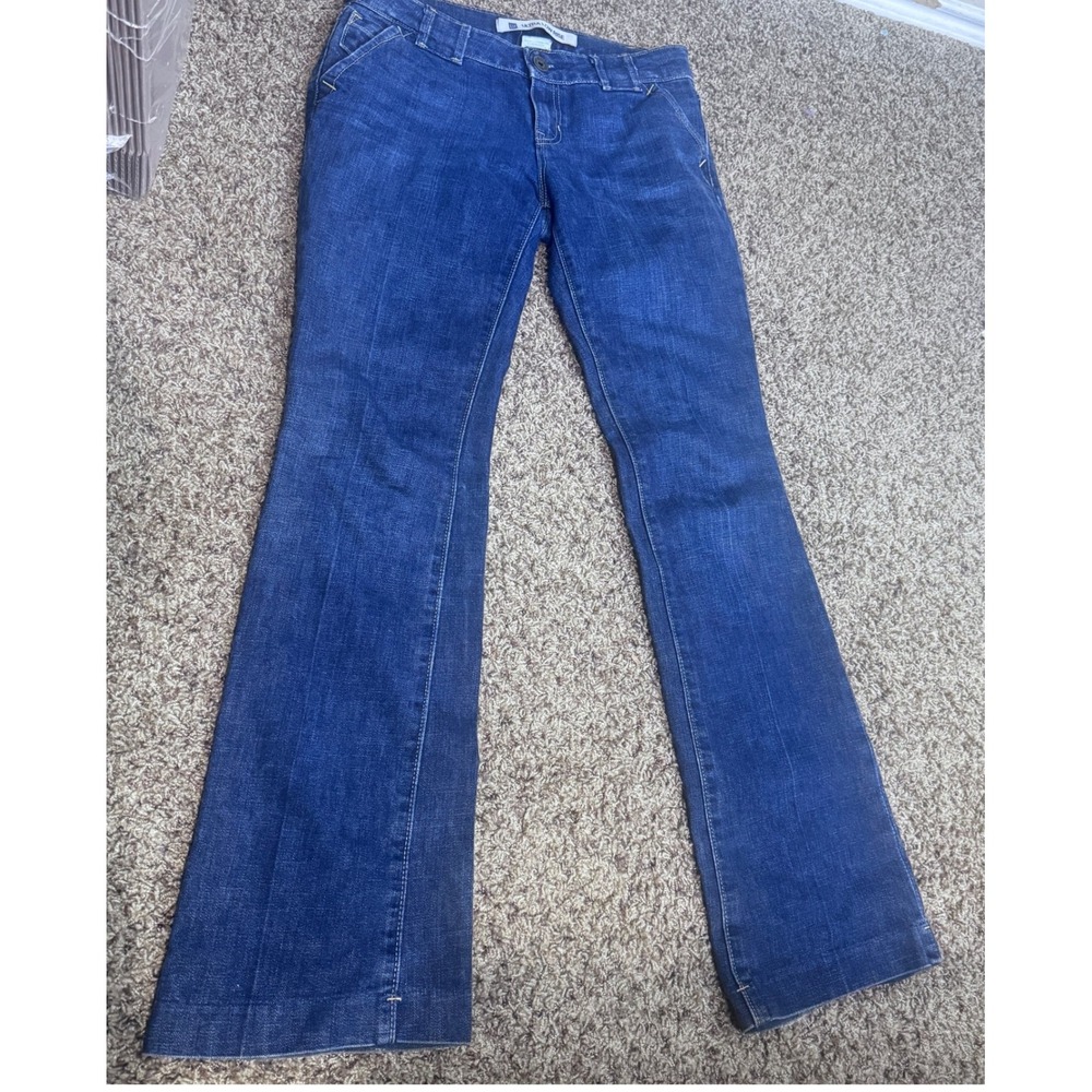 Gap Ultra Low Rise Flare Jeans Medium Wash Y2K Bootcut Denim Pants Size 4 Reg